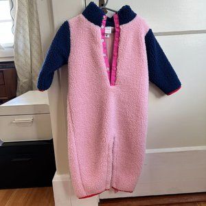 Hanna Andersson Baby Colorblocked Faux Shearling One Piece